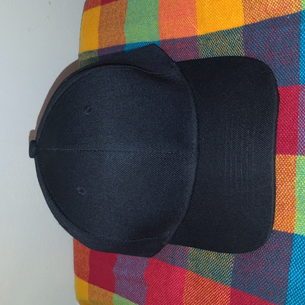 Plain Strap-On Black Hat Cap - image 1